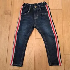 moujonjon サイドストライプ デニムパンツ