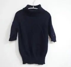 【アルパカ100%!!】タートルネック 五分袖ニット