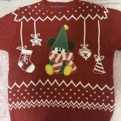 リルリンリン　ニット　2023年　クリスマス　ディズニー　セーター　赤