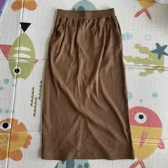 【新品未使用】AMERICAN HOLIC キャメル リブ編みタイトスカート M