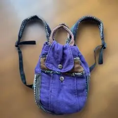 紫の布製リュック・バックパック