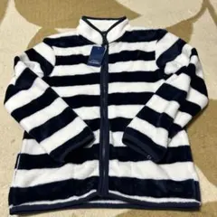 フリースジャケット ネイビーとホワイト 140cm