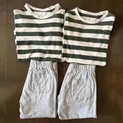 ユニクロ　キッズ　ウルトラストレッチ　パジャマ　ボーダー　120 2着セット