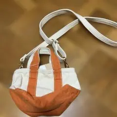 新品　23区　ホワイト/オレンジ ショルダーミニバッグ