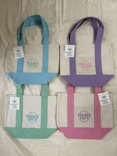 Trader Joe’s トレジョ ミニトートバッグ 4色セット