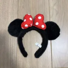 ミニーマウス カチューシャ 赤いリボン