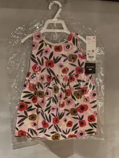 【新品未開封】 marimekko 花柄 ノースリーブワンピース 80