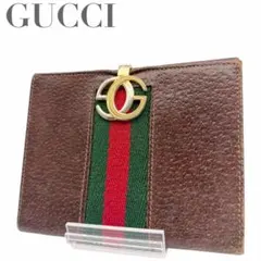GUCCI グッチ 二つ折り財布 8.163 シェリーライン レザー GG金具