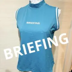 未使用級 BRIEFING ブリーフィング モックネック デカロゴ ストレッチ