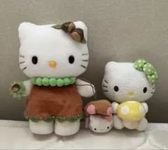 超激レア非売品！ハローキティーぬいぐるみ＆マスコット秋３点セット