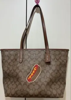 COACH 시그니처 토트 백 ホットドッグ