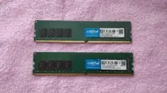 S0493 CRUCIAL DDR4-2666MHz 16GB×4枚 64GB - メルカリ