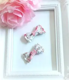 リバティ生地使用♡ベビーから使える♡フェリシテ(ライトピンク)のキッズリボンゴム