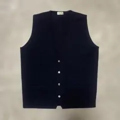 DECORO ネイビー ニットベスト M g53