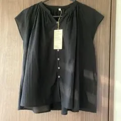 【日㊗️限定価格】新品　無印良品　フレンチスリーブブラウス