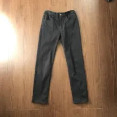 無印　ストレッチスリム　フィットパンツ　黒