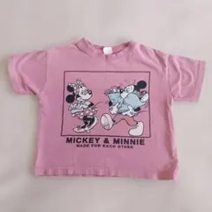 ミッキー・ミニー Tシャツ ピンク