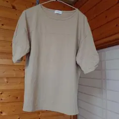 ベージュ バルーン袖 Tシャツ