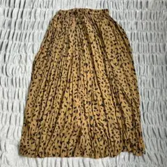 vintage マドモアゼルロペ ヒョウ柄 ロングスカート レディース M