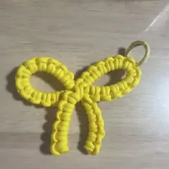 パラコード リボン チャーム キーホルダー