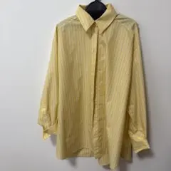ZARA イエロー ストライプ 長袖シャツのサムネイル