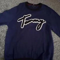 TOMMY HILFIGER ネイビー トレーナーニット Lサイズ