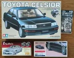 1/24 タミヤ　セルシオ　カスタム　ジオラマ クリアケース付　旧車 42 1/24 トヨタ セルシオ 製作記 / TAMIYA TOYOTA CELSIOR