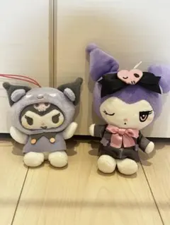 紫灰色の耳付きぬいぐるみ・マスコット クロミちゃん