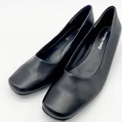 Enrico Valentino パンプス スクエアトゥ ローヒール ブラック