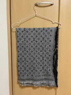 LOUIS VUITTON モノグラムマフラー グレー/ブラック