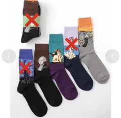 Jubilee Socks メンズソックス　3足まとめ　絵画　個性派ソックス