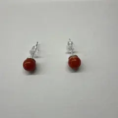 天然石 シルバー925 茶色カラー ピアス(871) - メルカリ