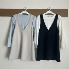 ワンピース　長袖　2色セット　GU