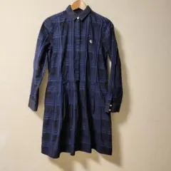 Fred Perry ネイビー チェック柄 ワンピース