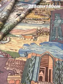 【レア柄・格安】ペルシャ絨毯　大判　手織り　パキスタン　タブリーズ　ヴィンテージ