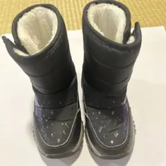 スノーブーツ　ブラック✖️パープル　19センチ