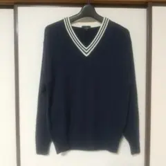 レナウン スクールセーター 紺 Vネック 長袖 150