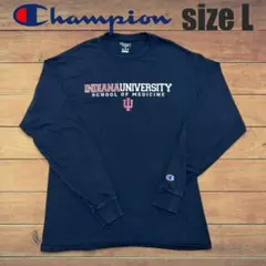US古着 Champion インディアナ大学 医学部 カレッジ ロンT L