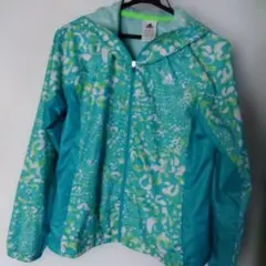 adidas 青緑模様 パーカー Mサイズ