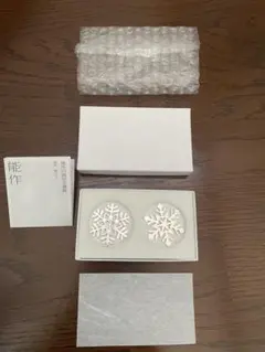 能作 箸置き 雪の結晶 2個セットのサムネイル