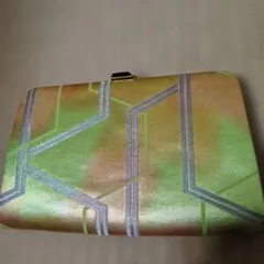 和装用バッグ グリーンとゴールド
