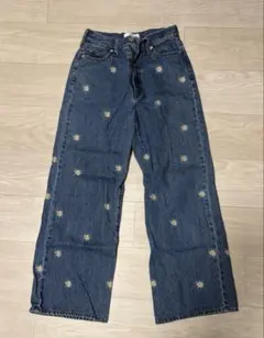 WEGO 刺繍デニムパンツ 花柄 Mサイズ