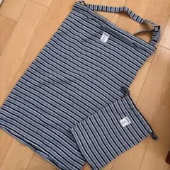 familiar ストライプ授乳ケープ 収納袋付き
