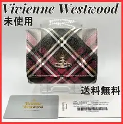Vivienne Westwood 特価 折財布 チェック 紫 マルチカラー