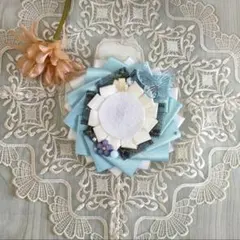 ロゼット　痛ロゼット　缶バッジ　推し活　シンプル　57mm 65mm　水色系