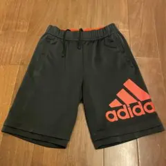 adidas ハーフパンツ 黒/オレンジ 140