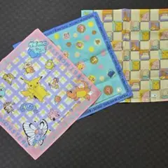 未使用 初代 ポケットモンスター ハンカチ 3枚セット ヴィンテージのサムネイル