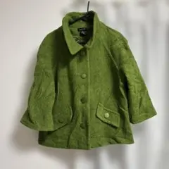 コート ウール Spense グリーン ジャケット 羽織 ポンチョ 可愛い