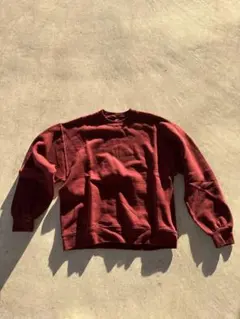 アメリカ古着　無地トレーナー フルーツC ボルドー　m