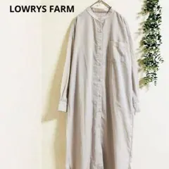 ローリーズファーム シャツワンピース F ロング丈　薄手　シンプル　軽やか✨